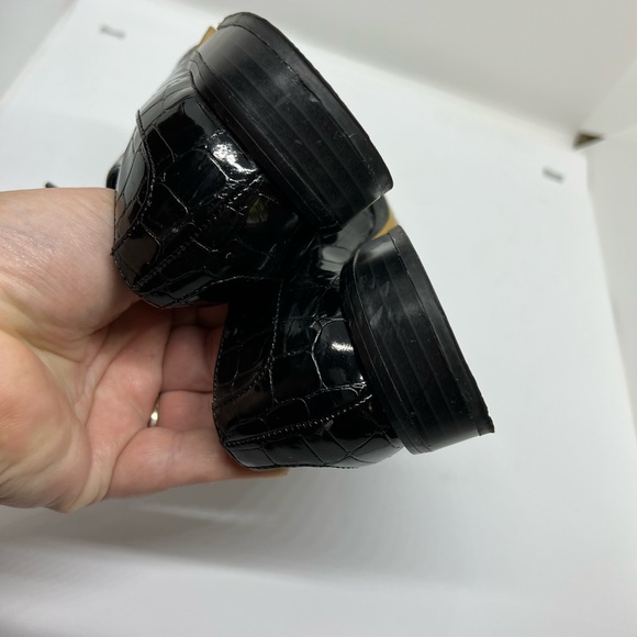 Toddler kids vintage dress shoes alligator black Miami vice polished laces - Picture 9 of 10